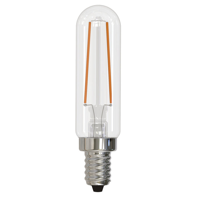 Bulbrite 776891 LED2T6/30K/FIL/3 2.5W LED T6 3000K FILAMENT E12 CLEAR FULLY COMPATIBLE DIMMING