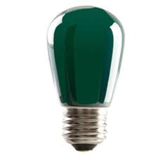 Halco 80519 S14GRN1C/LED 1.4 Watt Dimmable LED S14 Green 120 Volt