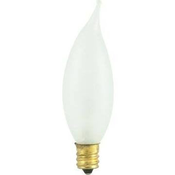 Replacement for Bulbrite 404115 15CFF/25/3 15W CA8 Candelabra Frost Flame Bulb