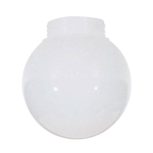 Satco 50-727 Lexan White Ball 6 in. Diameter 3-11/64 in. Screw Fitter