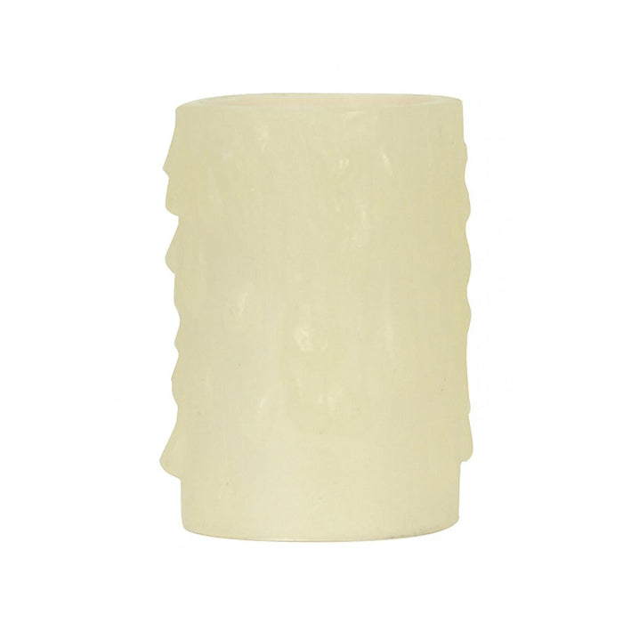 Satco 80-1971 Bee's Drip (Bee's Wax) Candelabra Base Ivory Finish 7/8" Inside Diameter 1-5/32" Outside Diameter 40W Max 1-5/8" Height