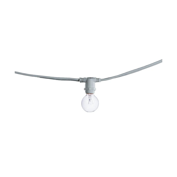 Bulbrite 810133 STRING15/E12/WHITE-G12KT 25' STRING LIGHT 15 SOCKETS KIT WHITE W/10W G12 WHITE E12 LAMPS