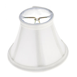 Satco 90-1277 Clip On Shade White Silk Bell 3" Top 5" Bottom 4" Side