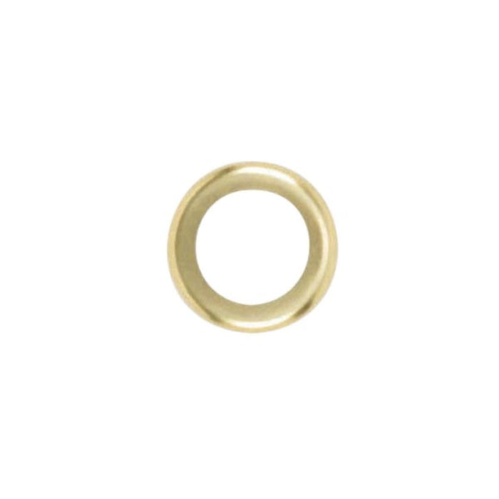 Satco 90-2091 Steel Check Ring Curled Edge 1/4 IP Slip Brass Plated Finish 1-1/2" Diameter