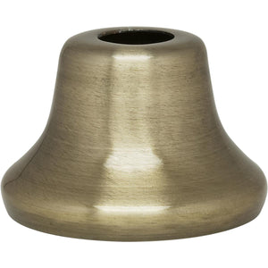 Satco 90-2199 Flanged Steel Neck 7/16" Hole 1" Height 13/16" Top 1-3/8" Bottom Seats Antique Brass Finish