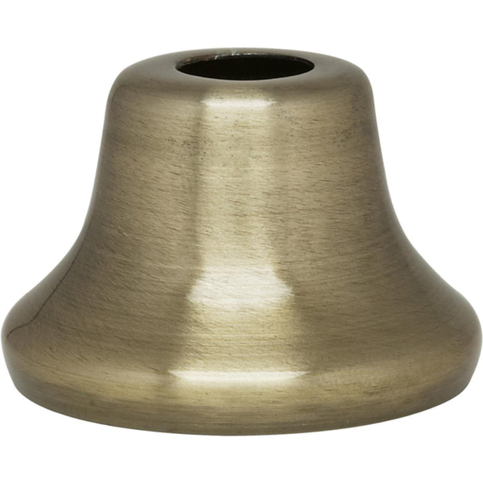 Satco 90-2199 Flanged Steel Neck 7/16" Hole 1" Height 13/16" Top 1-3/8" Bottom Seats Antique Brass Finish