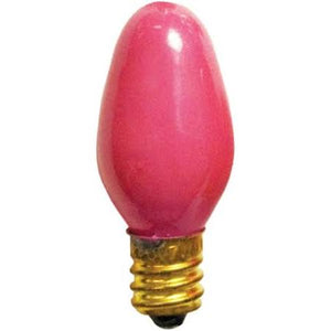 Bulbrite 709607 7C7P 7W C7 Christmas Light Ceramic Pink